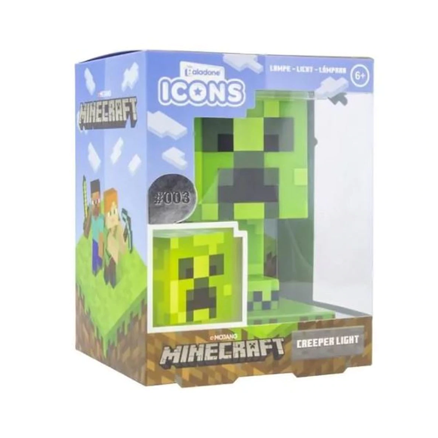 MINECRAFT CREEPER ICONS LAMPADA 3D