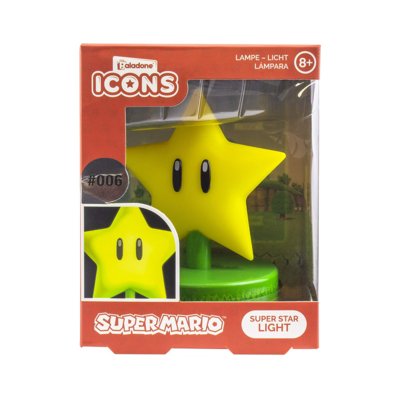 NINTENDO SUPER MARIO ICONS SUPER STAR LAMPADA 3D