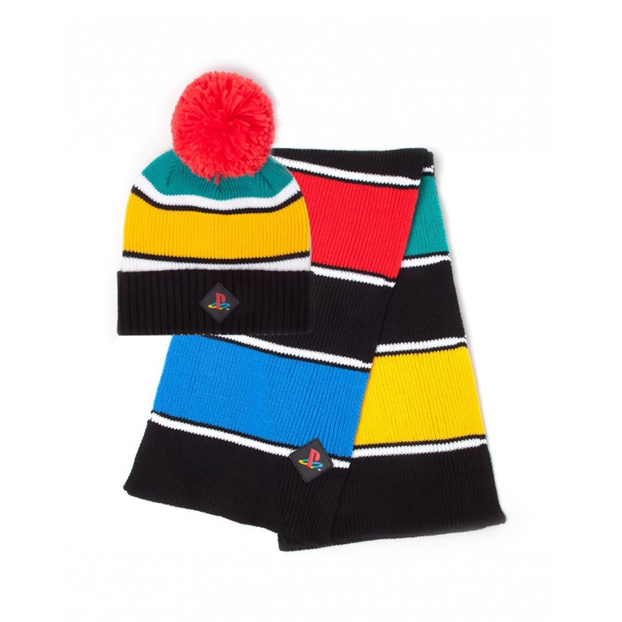 PLAYSTATION  RETRO COLORS  BERRETTO &amp; SCIARPA  GIFT SET