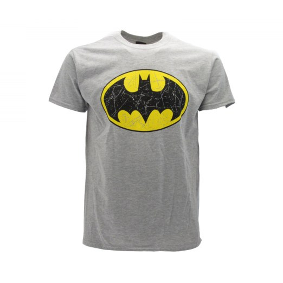 BATMAN  LOGO VINTAGE  T-shirt  M  grigia