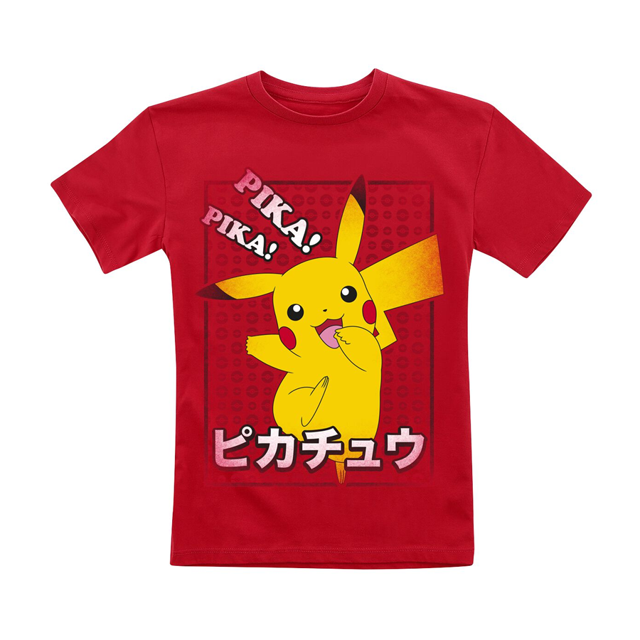 POKEMON PIKACHU  T-shirt  9/11  red