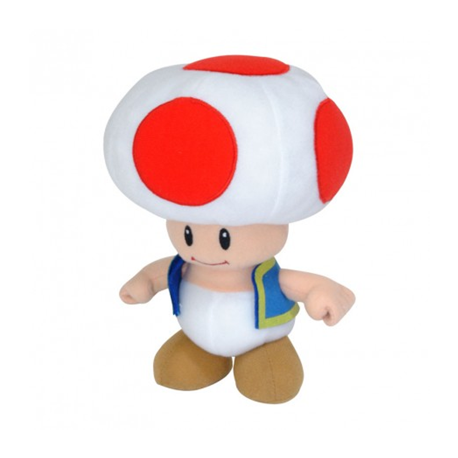 NINTENDO SUPER MARO  TOAD ROSSO PELUCHE 20cm
