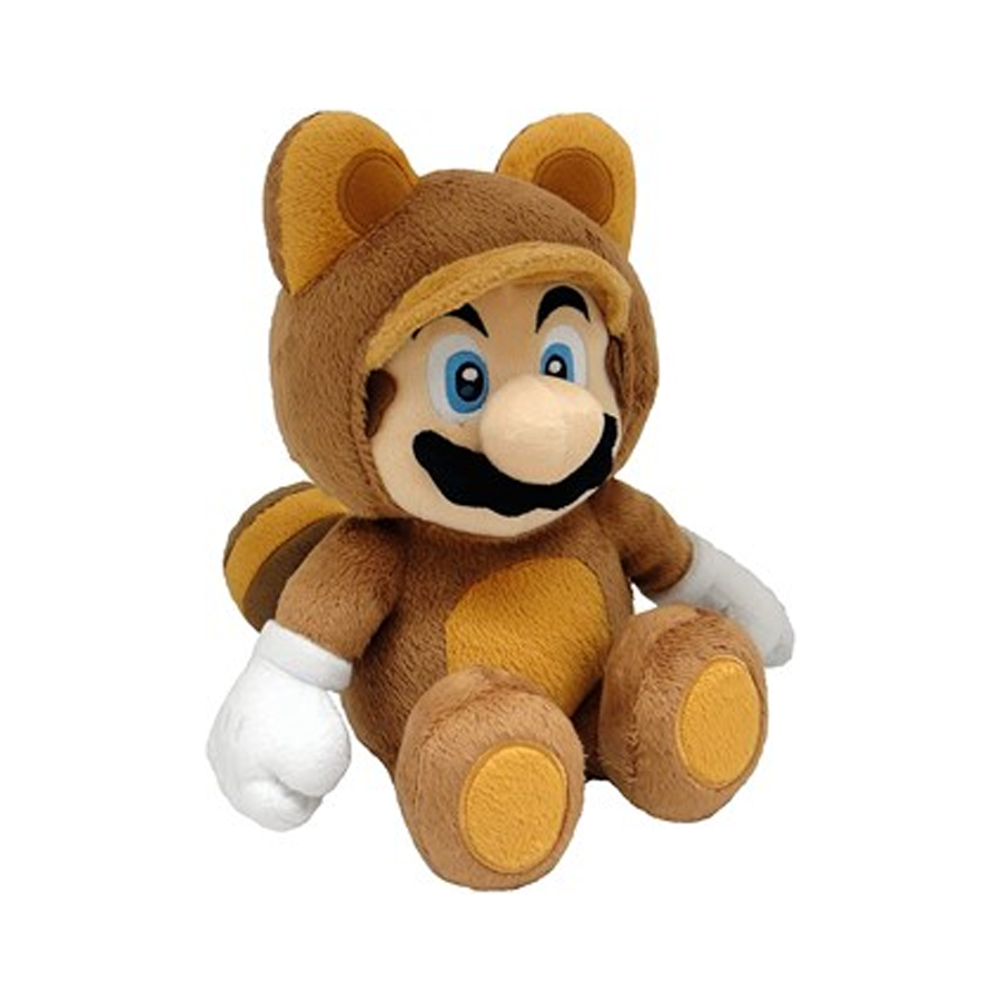 NINTENDO  SUPER MARIO   TANOOKI MARIO  PELUCHE  21cm.