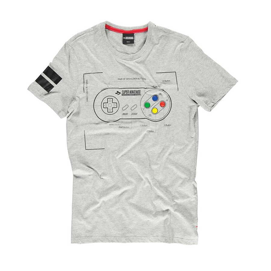 NINTENDO  SUPER POWER  T-shirt  L  GRIGIA