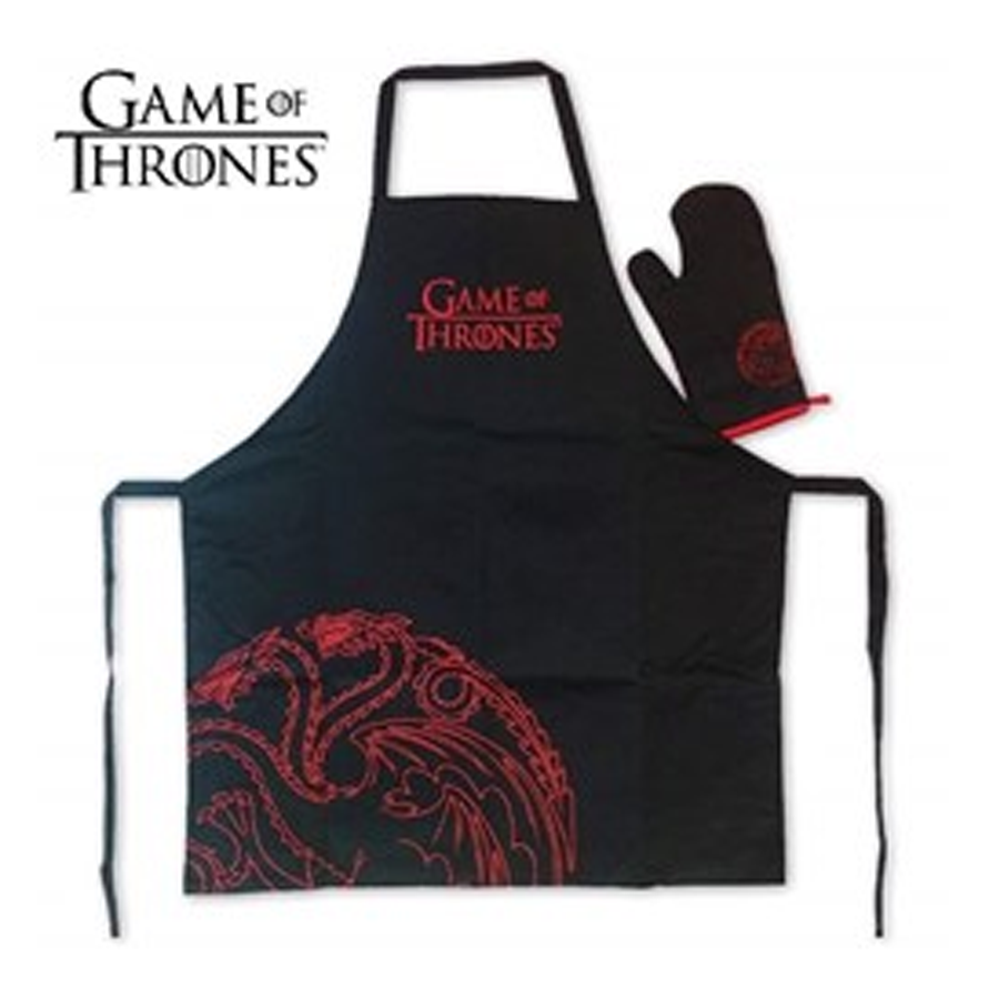 GAME OF THRONES  CASA TARGARYEN GREMBIULE + GUANTO DA CUCINA