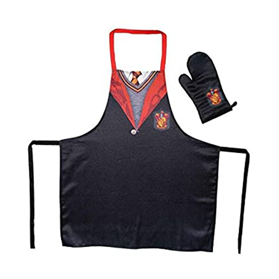 HARRY POTTER  UNIFORME GRIFONDORO GREMBIULE + GUANTO DA CUCINA