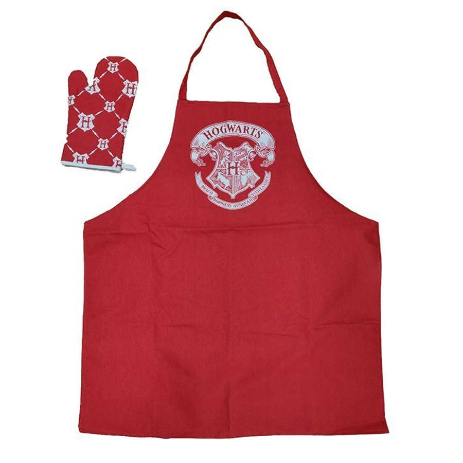 HARRY POTTER  HOGWARTS GREMBIULE + GUANTO DA CUCINA