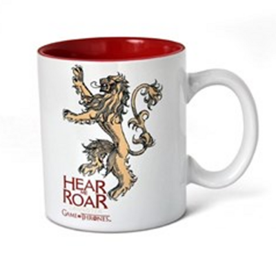 GAME OF THRONES   CASATA LANNISTER  TAZZA BIANCA &quot;HEAR ME ROAR&quot;