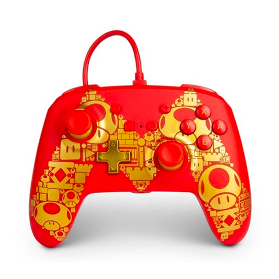 Nintendo Switch Enhanced Wired Controller Super Mario Gold Edition