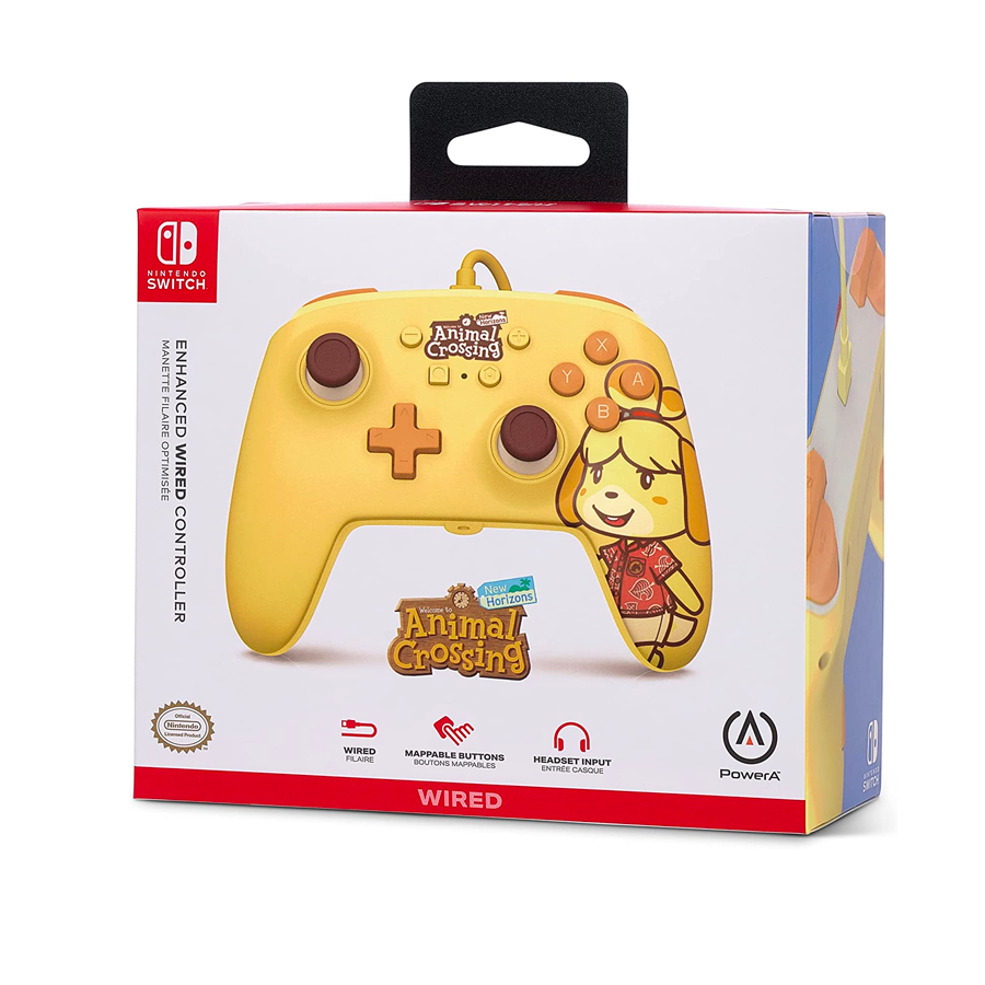 Nintendo Switch Enhanced Wired Controller Animal Crossing Isabelle