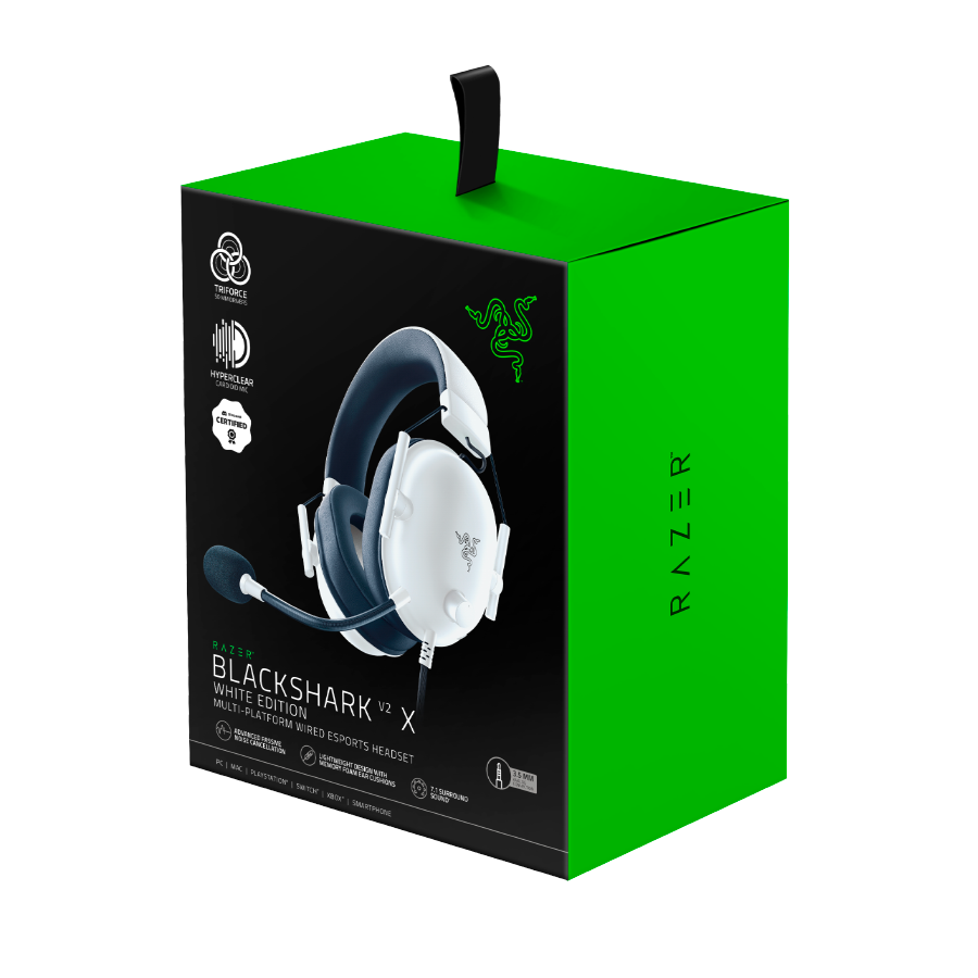 RAZER cuffie gaming Blackshark V2 X - White