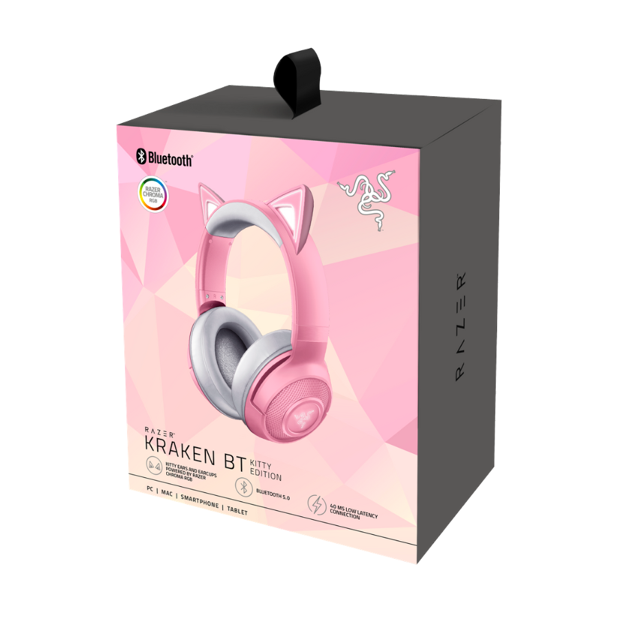 RAZER cuffie gaming Kraken BT - Kitty Edition - Quartz