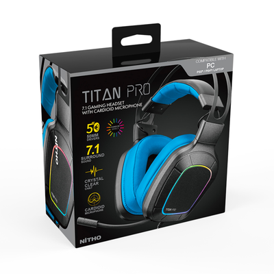 NiTHO TITAN PRO 7.1 RAINBOW CUFFIE GAMING BK