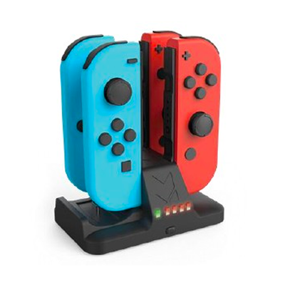 NACON Ricarica x 4 joycon.Indicaz carica, RGB