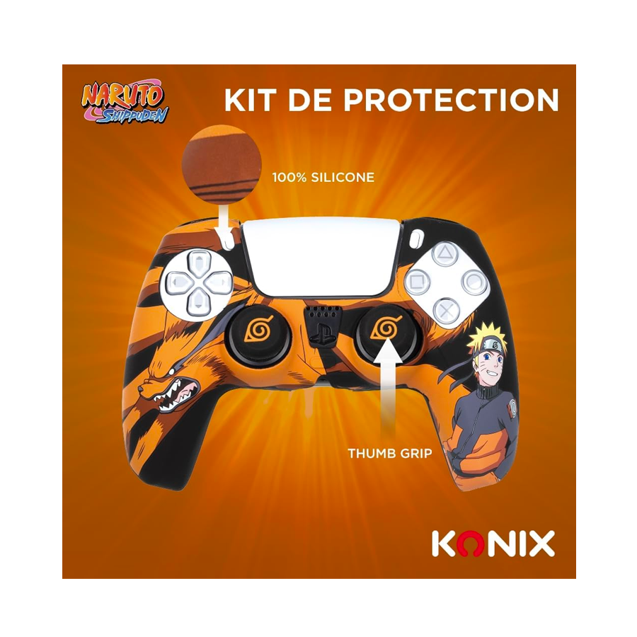 KONIX NARUTO PROTECTION KIT DUALSENSE BLACK Naruto