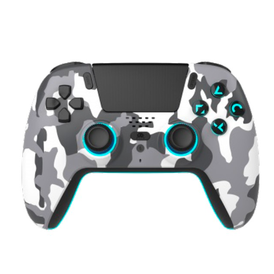 FREAKS AND GEEKS Wireless Bluetooth Controller for PS5- LED - White Camo