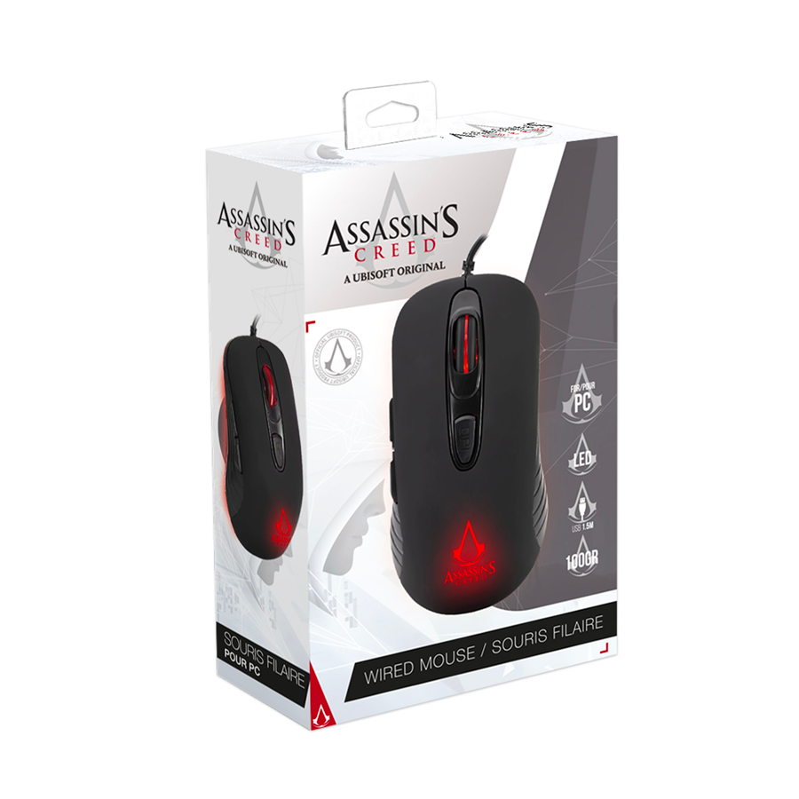 FREAKS AND GEEKS Assassin&#39;s Creed - Gaming Mouse 3600 DPI -LED-Black