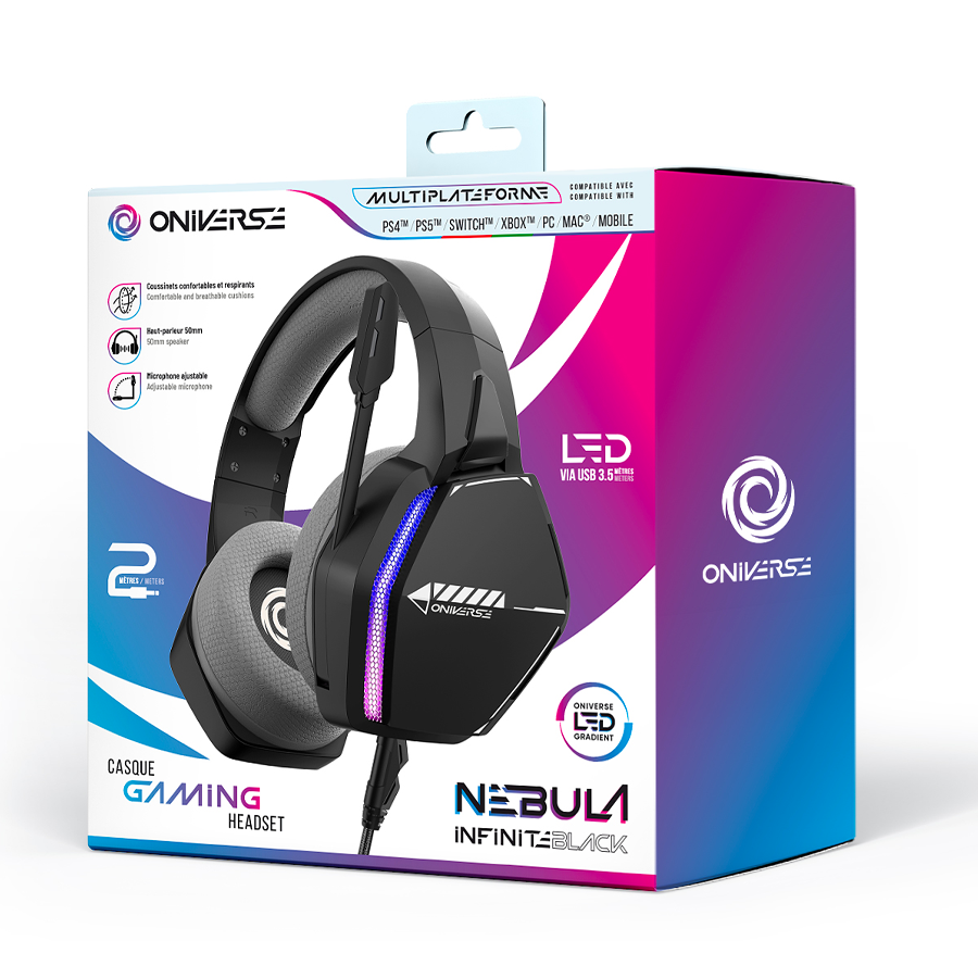 ONIVERSE - Cuffie Gaming Nebula - Infinite Black (Multiplatform)