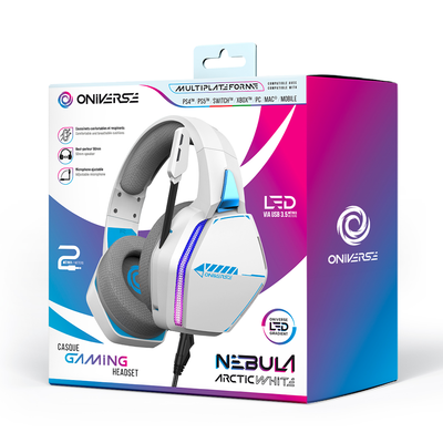 ONIVERSE - Cuffie Gaming Nebula - Arctic White (Multiplatform)