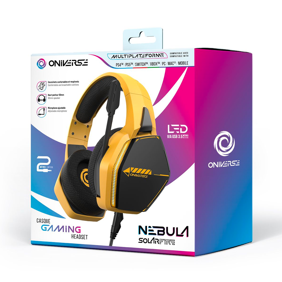 ONIVERSE - Cuffie Gaming Nebula - SolarFire Yellow (Multiplatform)