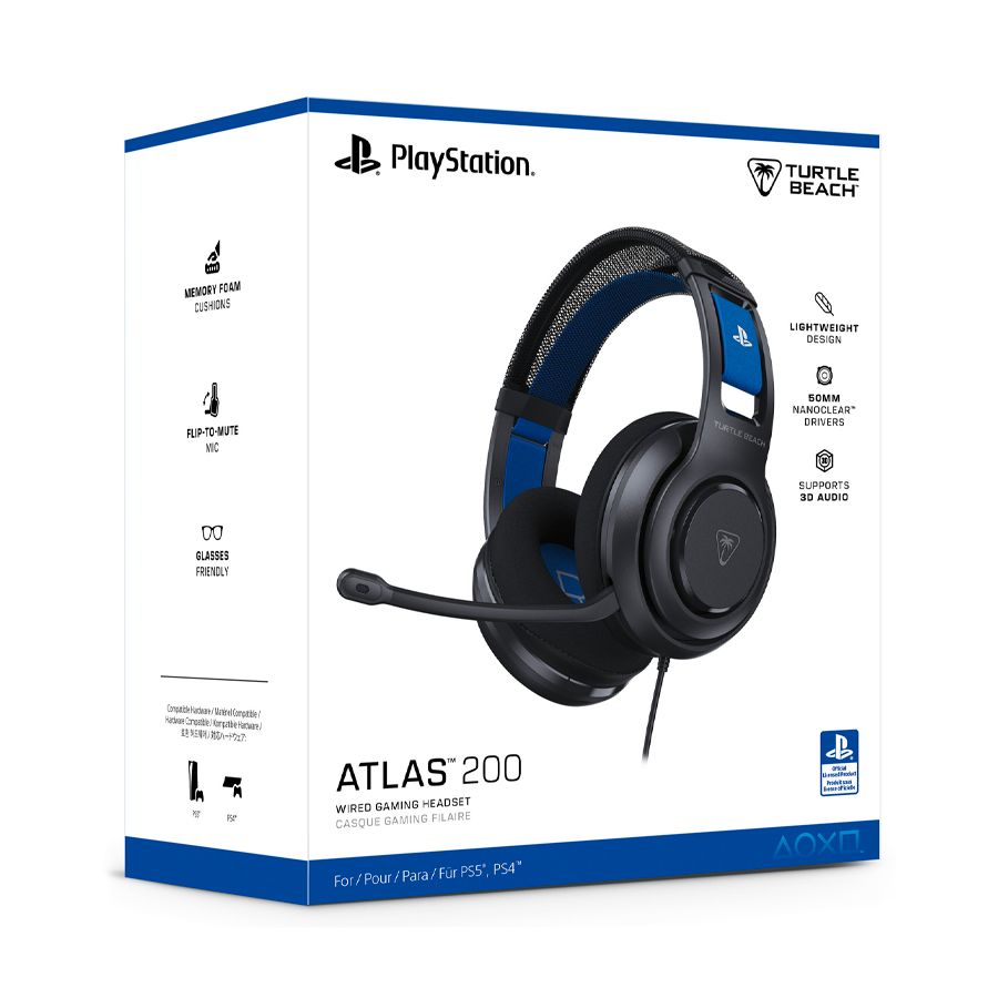 TURTLE BEACH Cuffie Gaming Atlas 200 PS Black INT