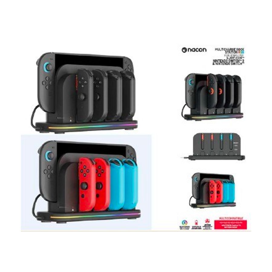 NACON Multicharg DockStation 4 JoyCon Switch 1 e 2