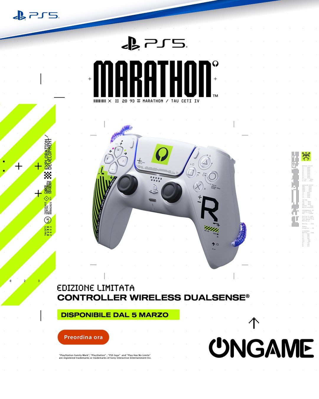 SONY PlayStation 5 Controller wireless DualSense - MARATHON SONY PlayStation 5 Controller wireless DualSense - MARATHON