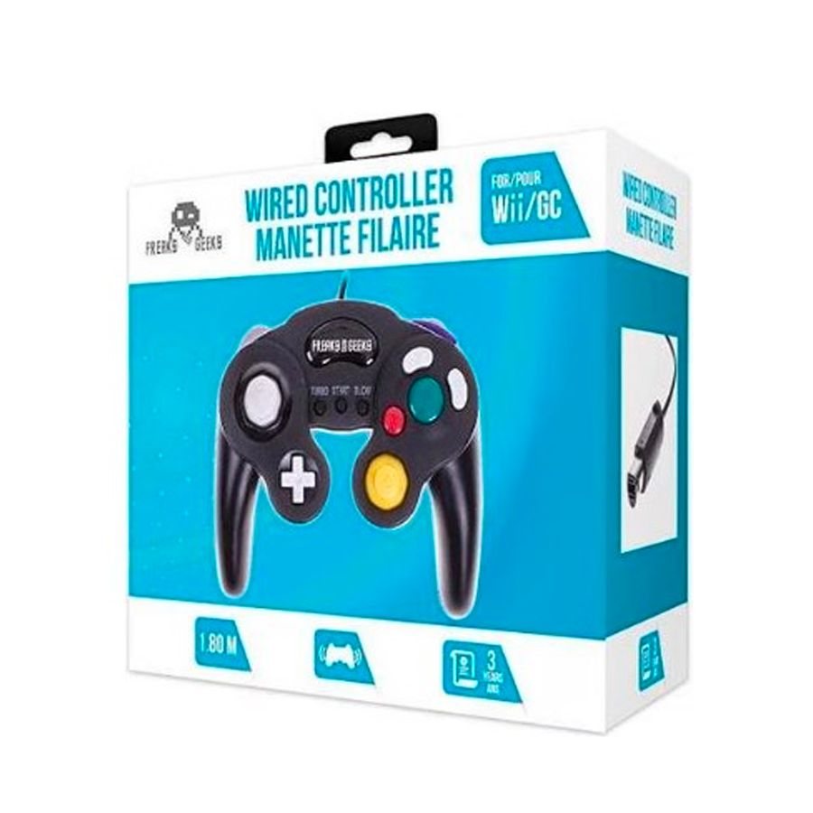 Wii/GC Black Controller with Turbo and Slow Motion