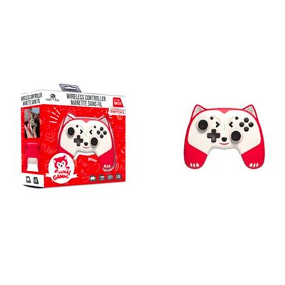 Wireless Controller Doggy for Switch 1 e 2 / PC with paddles - KAWAI Red- NANO