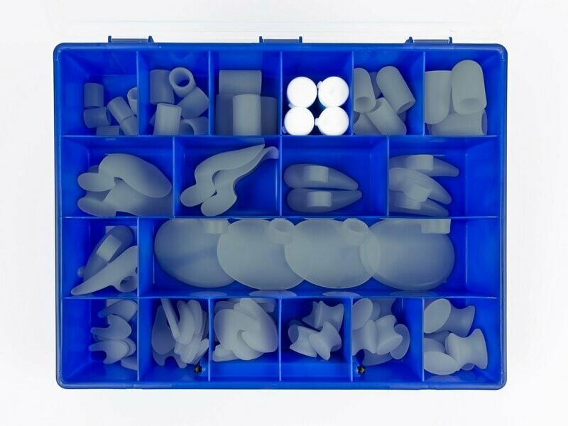 OrthoPÄD Starter-Box "Druckschutz Silikon" aus Silinan® (100% Silikon), 1 Set, 86teilig