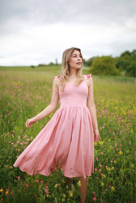 Rochie midi din in