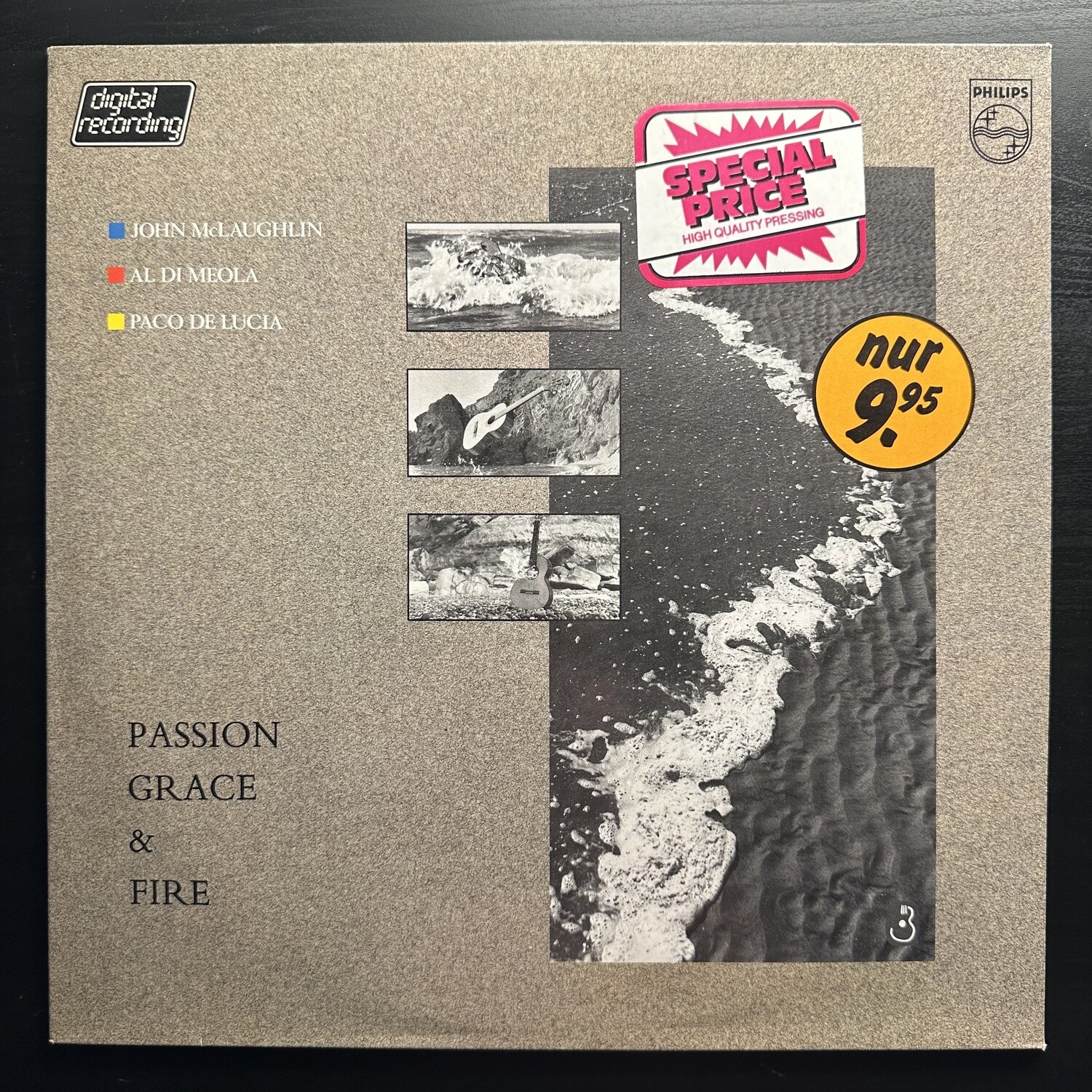 John McLaughlin, Al Di Meola, Paco De Lucia ‎– Passion, Grace &amp; Fire (Голландия 1983г.)