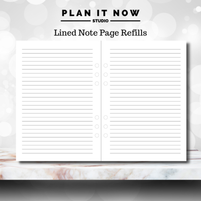 Note Pages Organiser Refills