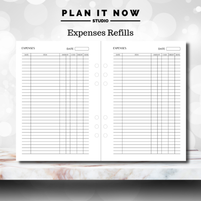 Expenses Organiser Refills