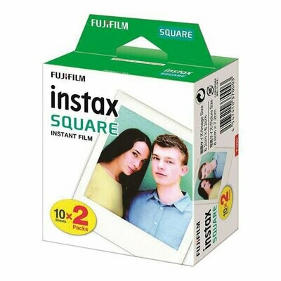 Película Instax Square Fuji, pack de 20 fotos