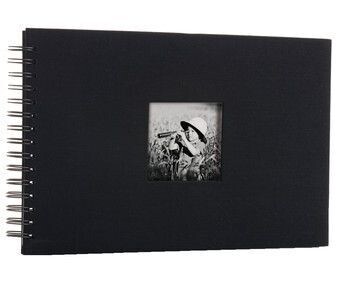 álbum negro alargado para pegar fotos