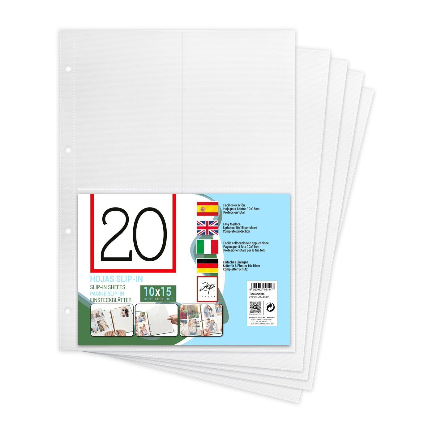 Hojas Slip-in pack de 20