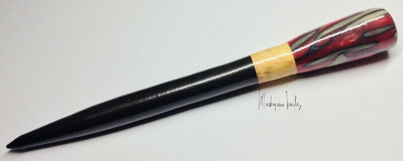 Ebben Houten Haarpen Haarpin turned Hair stick ebonywood hairpin Ebbenhout Beuk Acryl HPEBBE 01.003