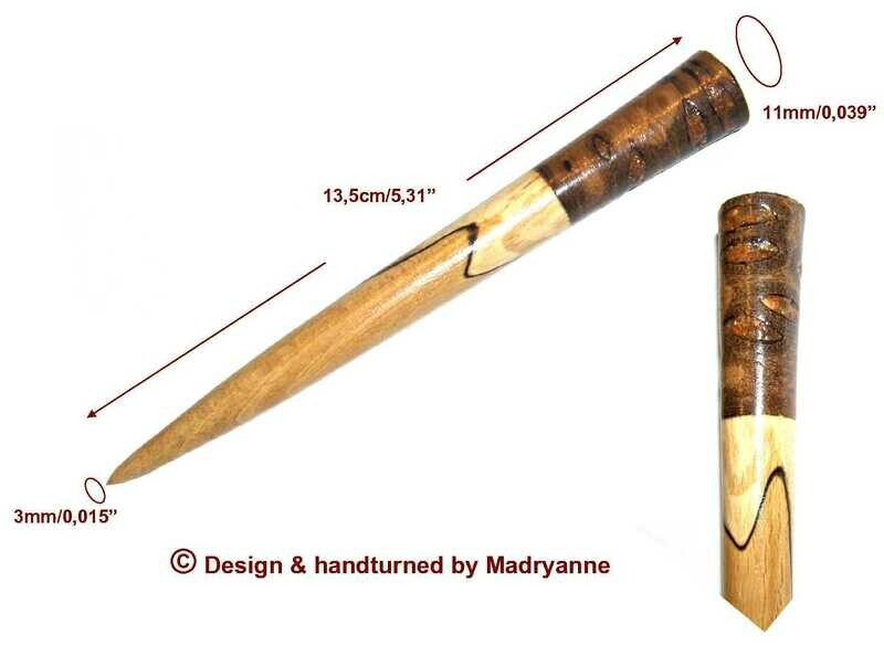 Beuken Houten Haarpen Haarpen turned Hair stick hairpin Beech Banksia Carneool Carnelian HPBEUK 01.001