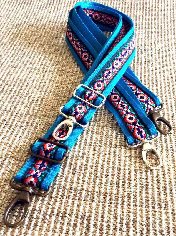 200A Aztec Turkoise  Zwart geel oranje Aztec look