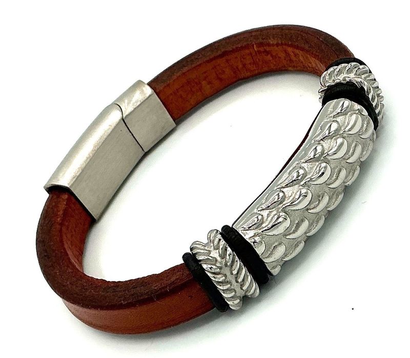 ABLeer001 Leer heren armband Leather bracelet