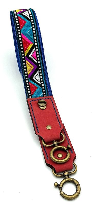 600B Tashengsel AzteC kobaltblauw rood nubuck brons