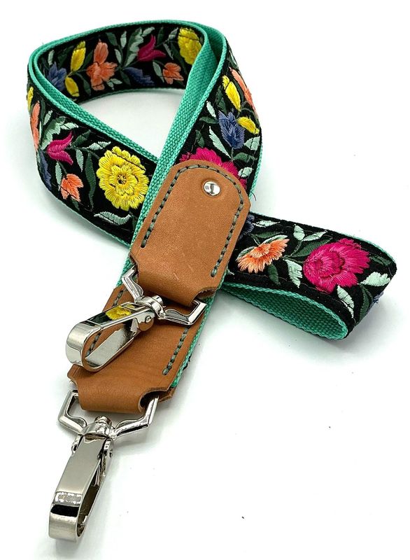 103D Tashengsel embroidery Leer BagStrap tuigleer