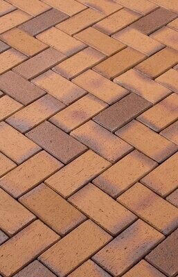 HPK 390 Pflasterklinker KF 52 200/100/52 mm ocker braun-blaubunt geflammt HPK 390 Pflasterklinker KF 52 200/100/52 mm ocker braun-blaubunt geflammt