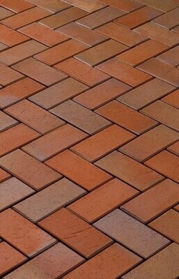 HPK 372 Pflasterklinker KF 45 200/100/45 mm rot-blau bunt geflammt HPK 372 Pflasterklinker KF 45 200/100/45 mm rot-blau bunt geflammt