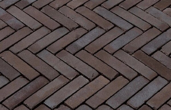 HPK 496 Pflasterklinker DF 65 204/67/67 mm blau-schwarz nuanciert gerumpelt