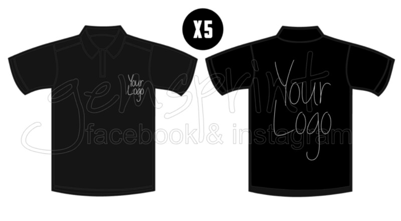 YOUR BUSINESS LOGO POLO TSHIRT X5