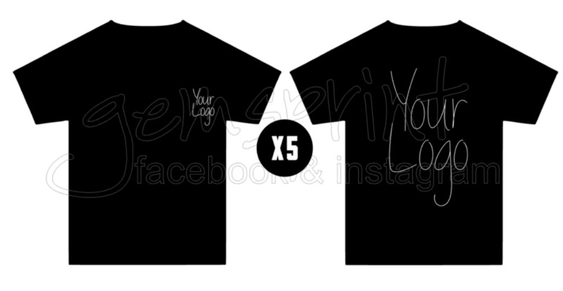 YOUR BUSINESS LOGO TSHIRT X5