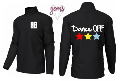 Dance Off 1/4 Zip All Black Kids