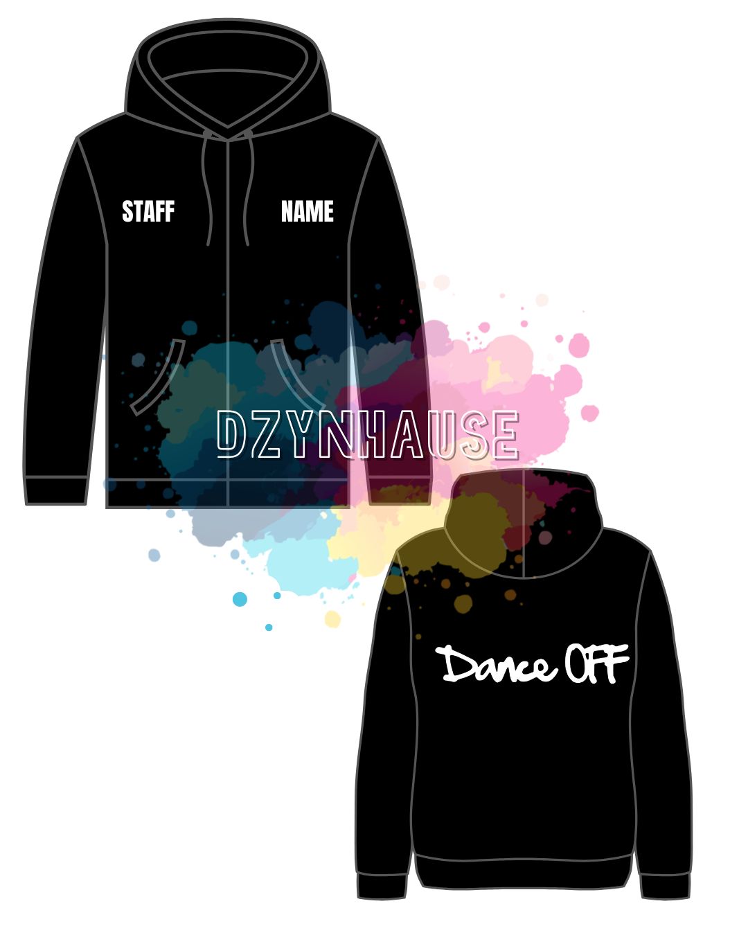 Dance Off Staff Zipper